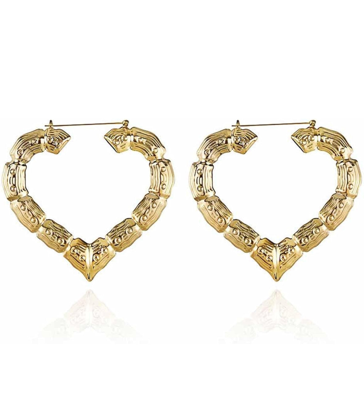 Heart Bamboo Earrings