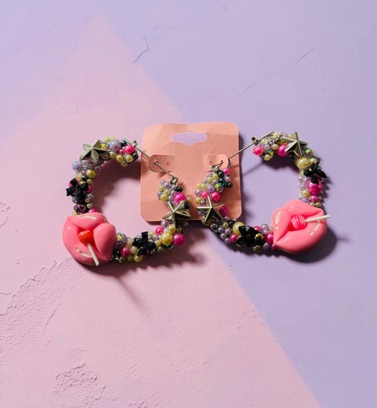 Candy Kissed Junk Earrings